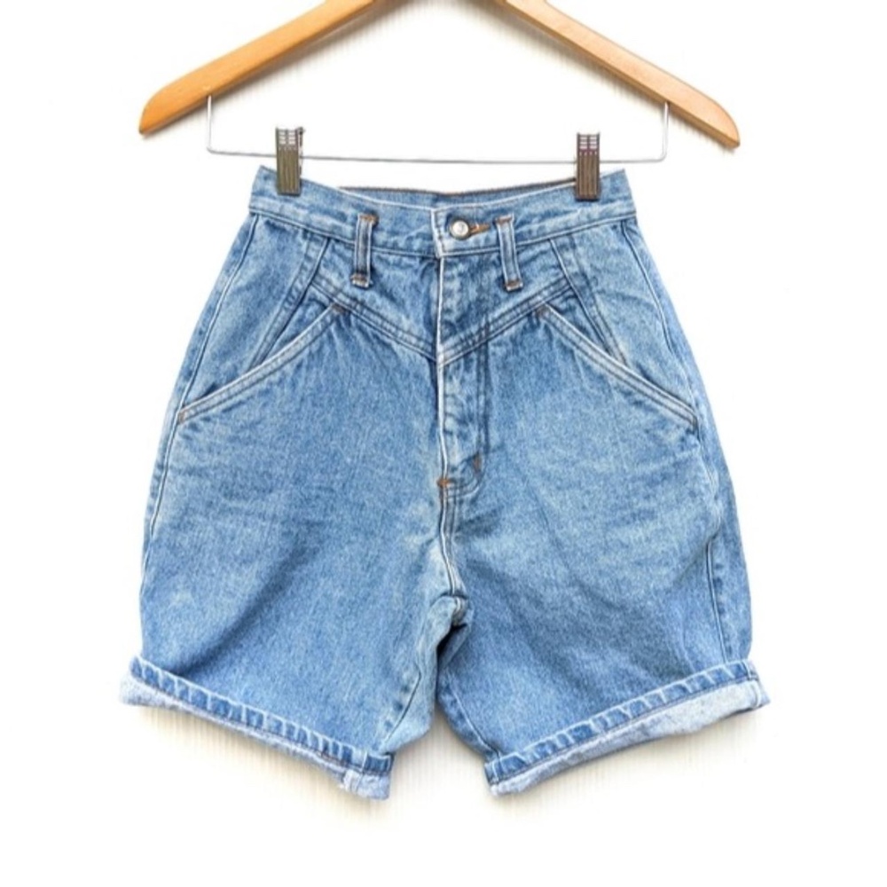 VINTAGE Rio high waisted denim shorts 5